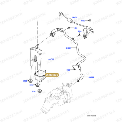 LR013532G LAND ROVER - OIL SEPARATOR RESERVOIR From OEM