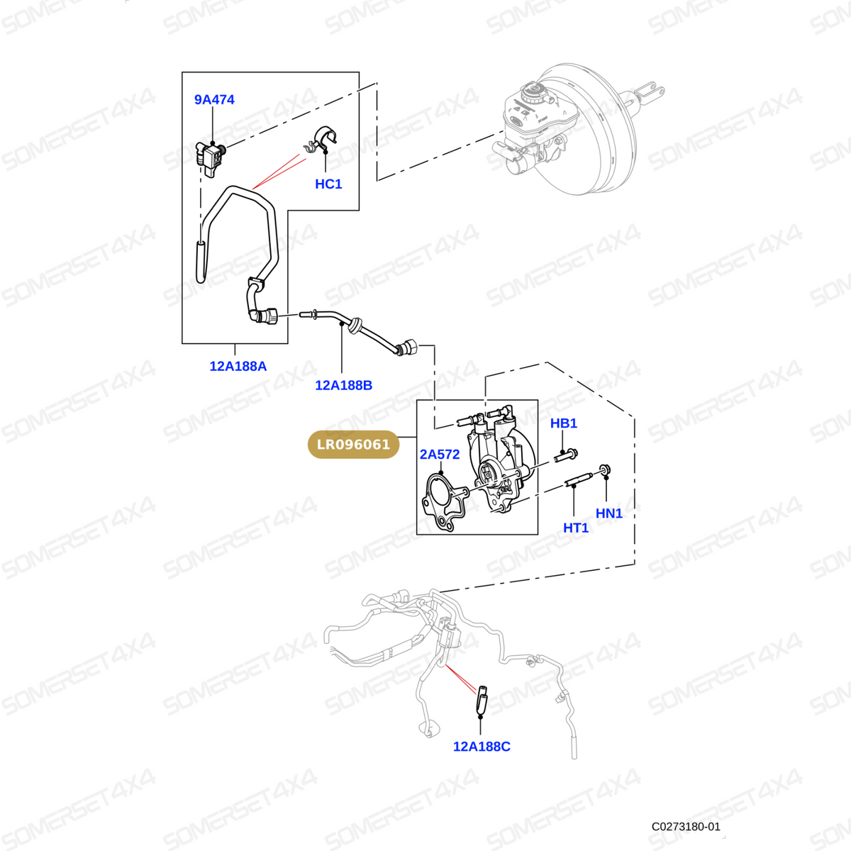 LR096061 LAND ROVER - PUMP-VACUUM From PIERBURG