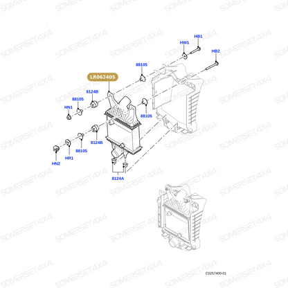 LR062405 LAND ROVER - INTERCOOLER From ALLMAKES