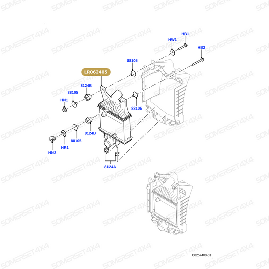 LR062405 LAND ROVER - INTERCOOLER From ALLMAKES