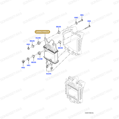 LR062405LR GENUINE LAND ROVER - INTERCOOLER