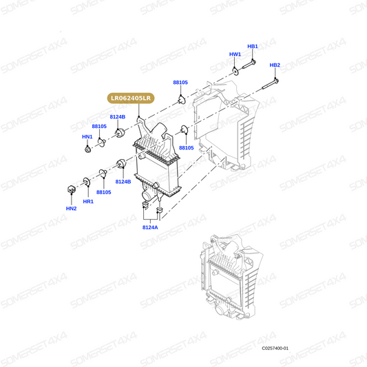 LR062405LR GENUINE LAND ROVER - INTERCOOLER