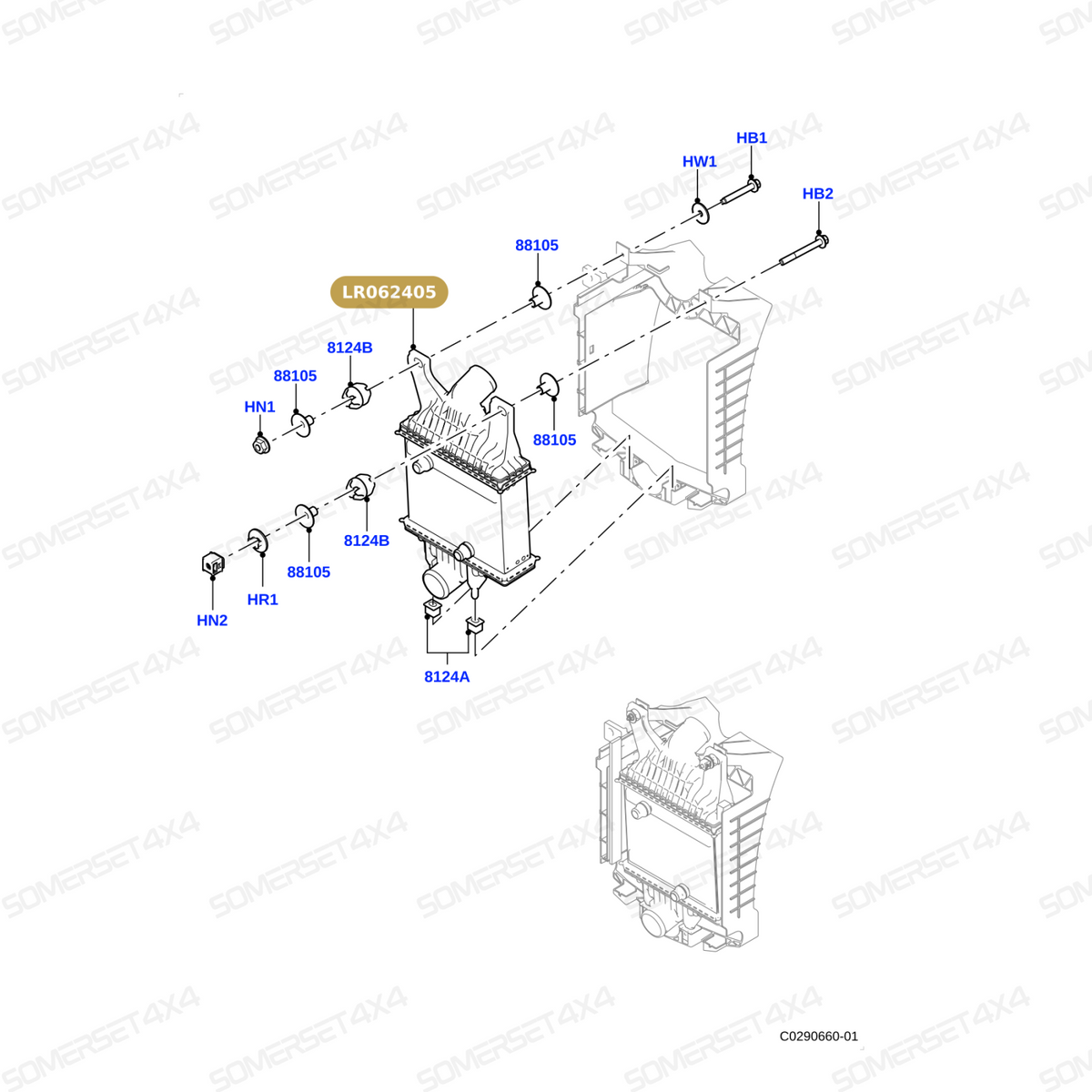 LR062405 LAND ROVER - INTERCOOLER From ALLMAKES