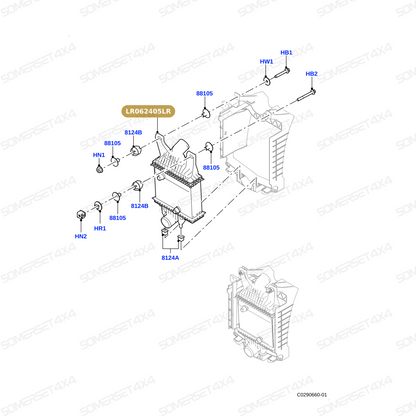 LR062405LR GENUINE LAND ROVER - INTERCOOLER