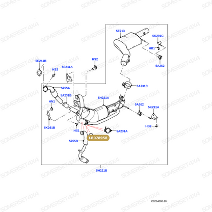 LR078958 LAND ROVER - GAKSET-EGR VALVE-LH 3.0D L405;L462;L494;L560 From ELRING