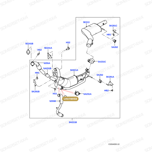 LR078958 LAND ROVER - GAKSET-EGR VALVE-LH 3.0D L405;L462;L494;L560 From ELRING