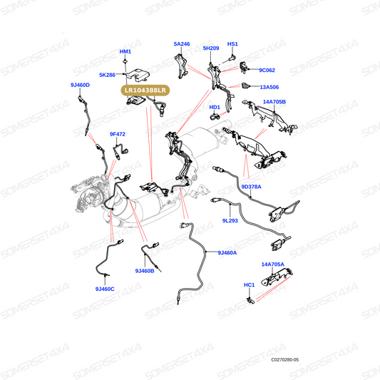 LR104388LR GENUINE LAND ROVER - SENSOR - NOX TRAP TEMPERATURE