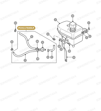 PCH117840LR GENUINE LAND ROVER - HOSE