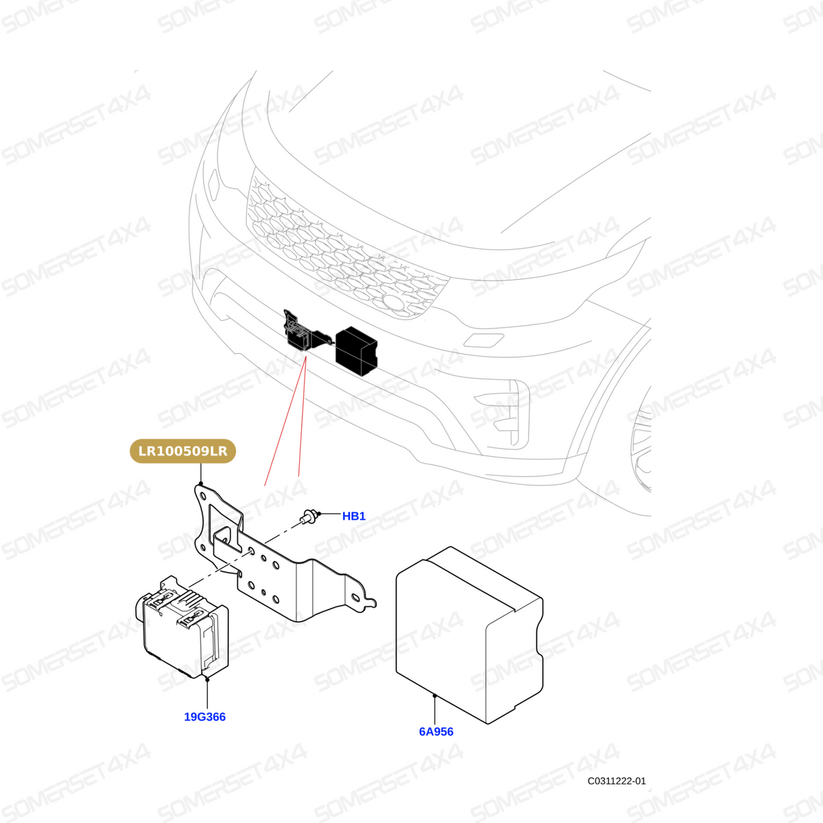 LR100509LR GENUINE LAND ROVER - Bracket