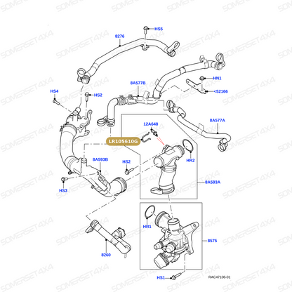LR105610G LAND ROVER - RETAINER - SENSOR CLIP From WHALER