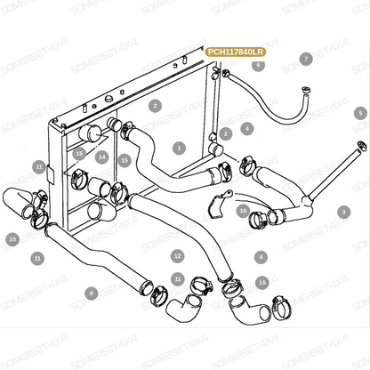 PCH117840LR GENUINE LAND ROVER - HOSE