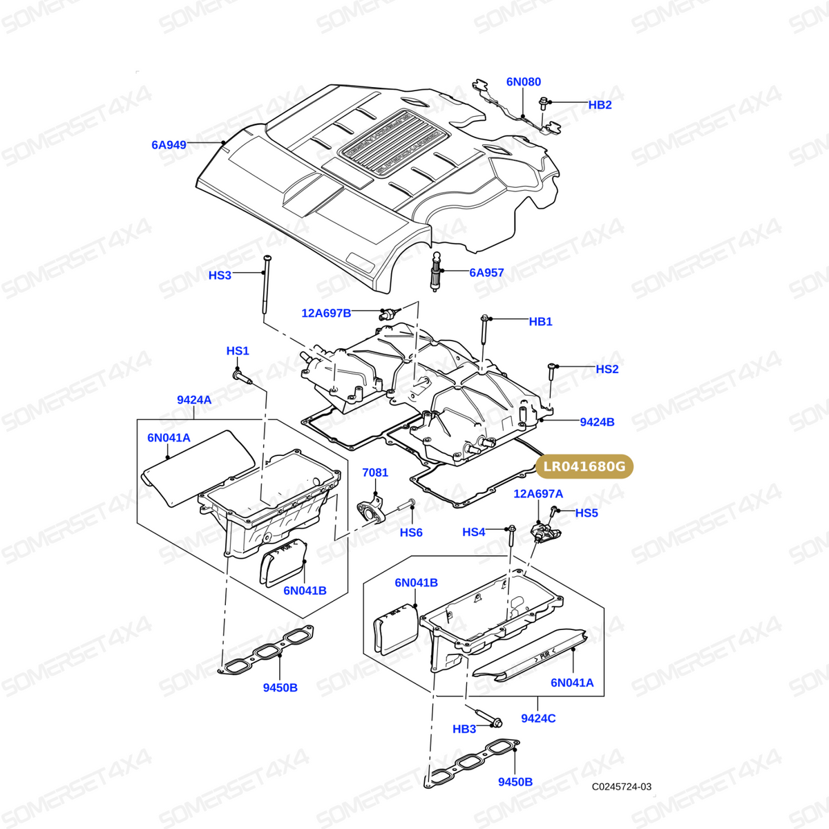 LR041680G LAND ROVER - INLET GASKET From ELRING