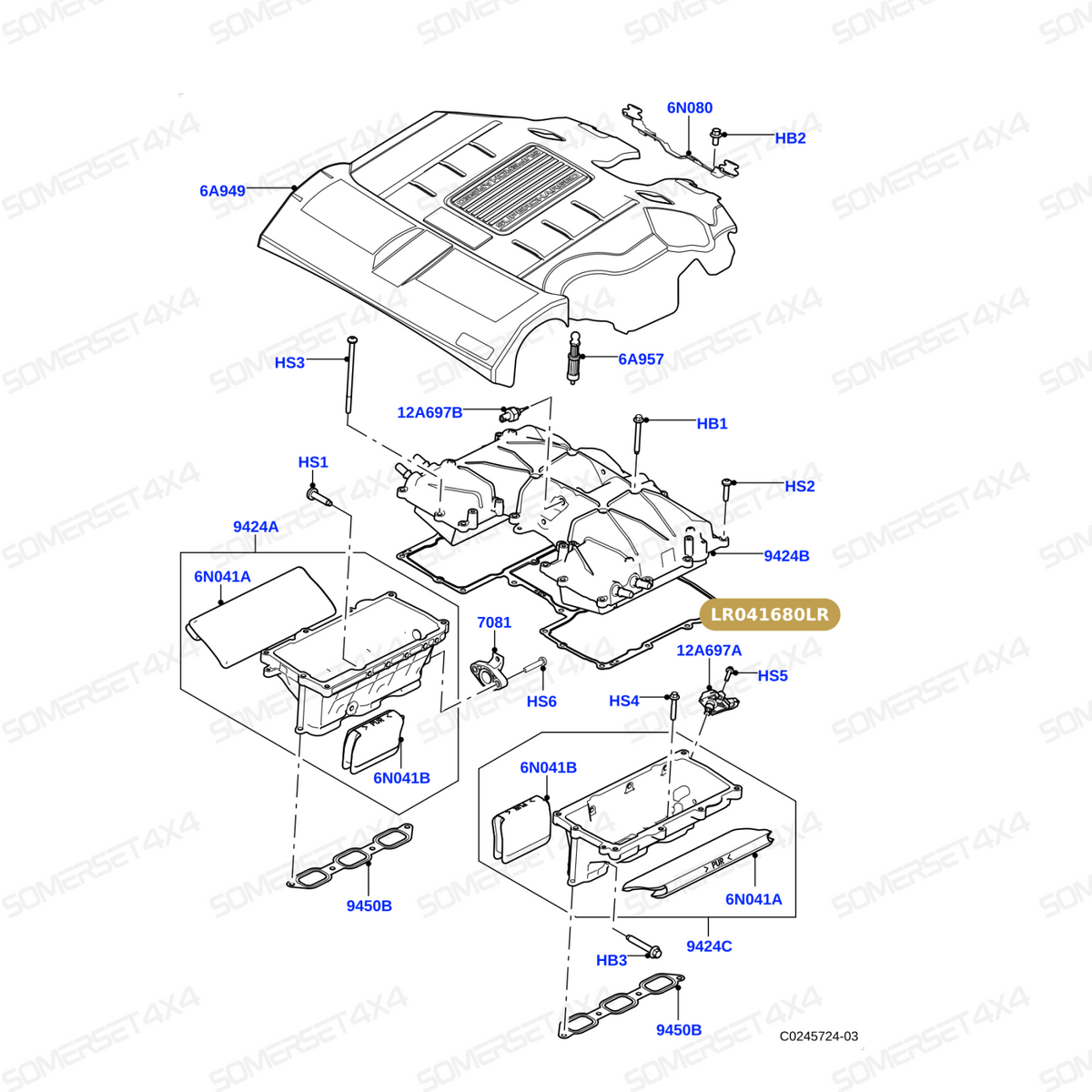 LR041680LR GENUINE LAND ROVER - GASKET - INTAKE MANIFOLD