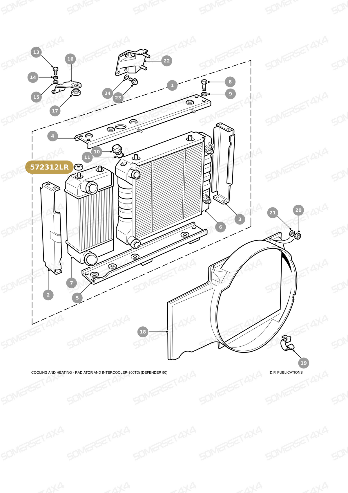 572312LR GENUINE LAND ROVER - BUSH - MOUNTING - RADIATOR