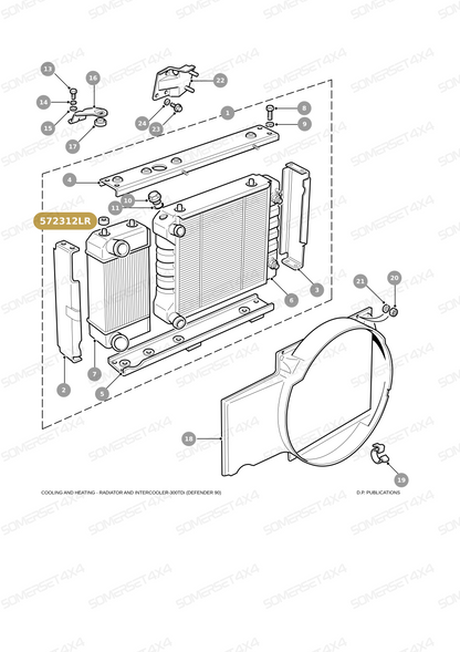 572312LR GENUINE LAND ROVER - BUSH - MOUNTING - RADIATOR