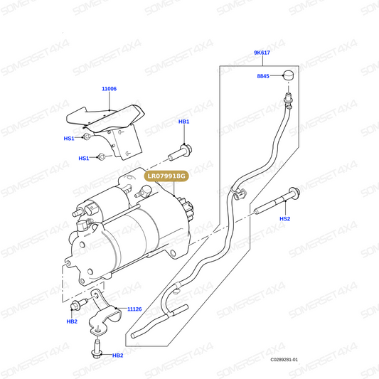 LR079918G LAND ROVER - STARTER MOTOR From DENSO