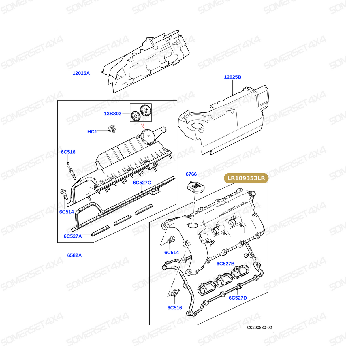 LR109353LR GENUINE LAND ROVER - COVER - CAMSHAFT