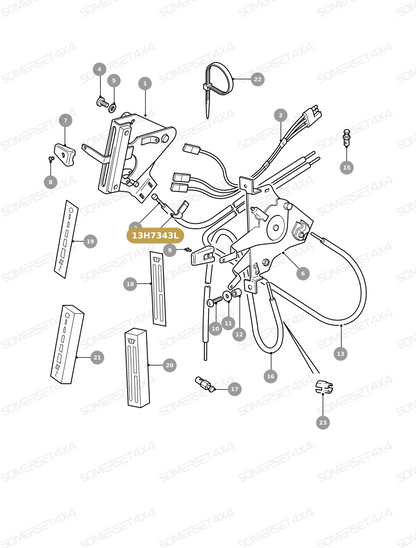 13H7343L LAND ROVER - CABLE CLIP From PR2 ALLMAKES OE