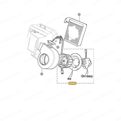 UTP1911 LAND ROVER - MOTOR + ROTOR ASSY RHS From PR2 ALLMAKES OE