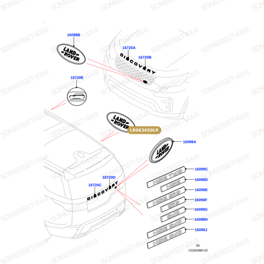 LR063650LR GENUINE LAND ROVER - NAME PLATE