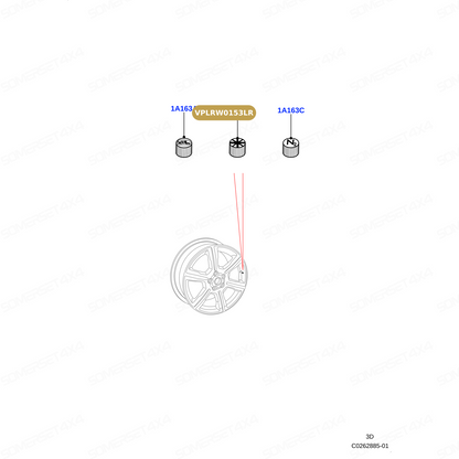 VPLRW0153LR GENUINE LAND ROVER - CAP - VALVE STEM