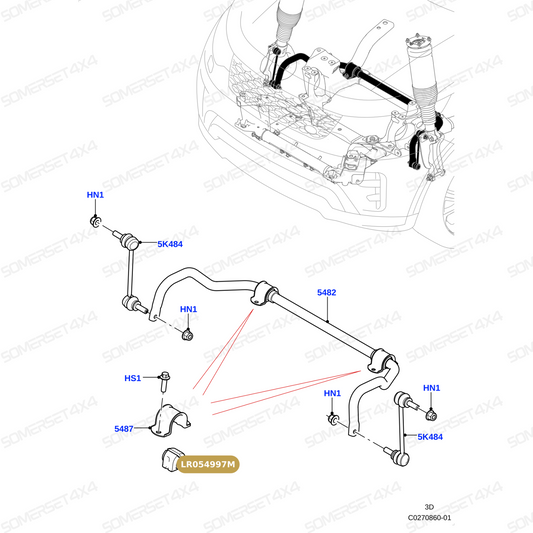 LR054997M LAND ROVER - ARB MOUNTING BUSH From MEYLE