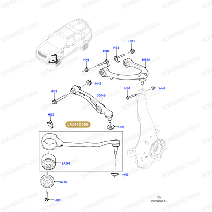LR148059G LAND ROVER - FRONT ARM SUSPENSION From DELPHI
