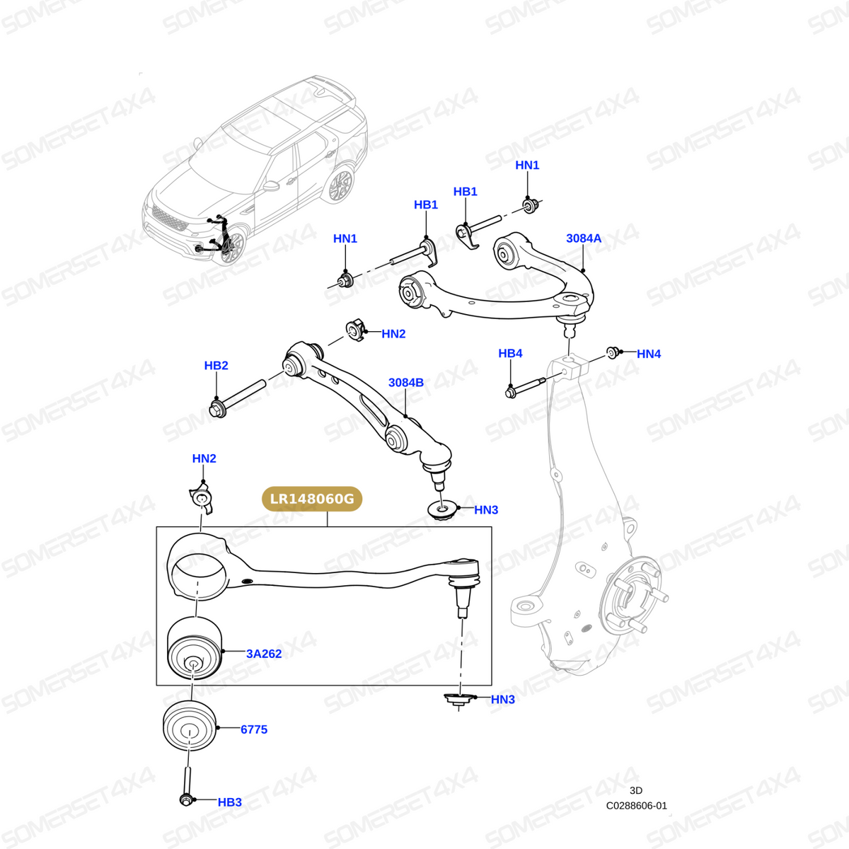 LR148060G LAND ROVER - FRONT ARM SUSPENSION From DELPHI