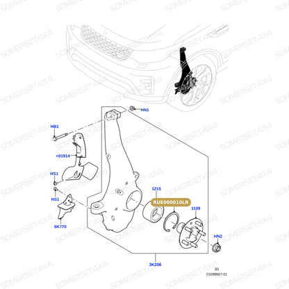 RUE000010LR GENUINE LAND ROVER - CIRCLIP