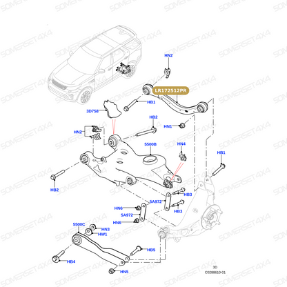 LR172512PR LAND ROVER - ARM  REAR SUSPENSION From PROEVO+