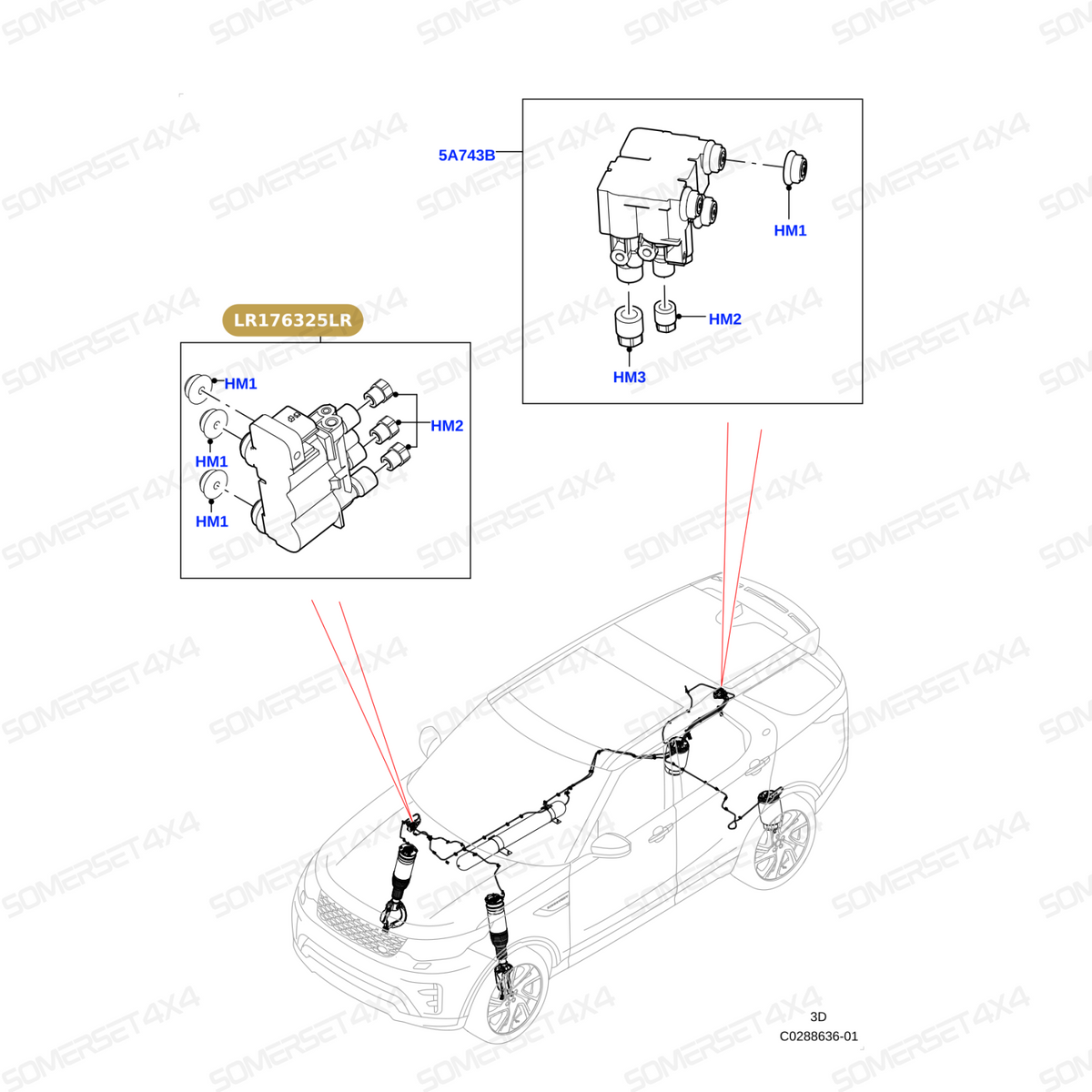LR176325LR GENUINE LAND ROVER - VALVE - LEVELLING