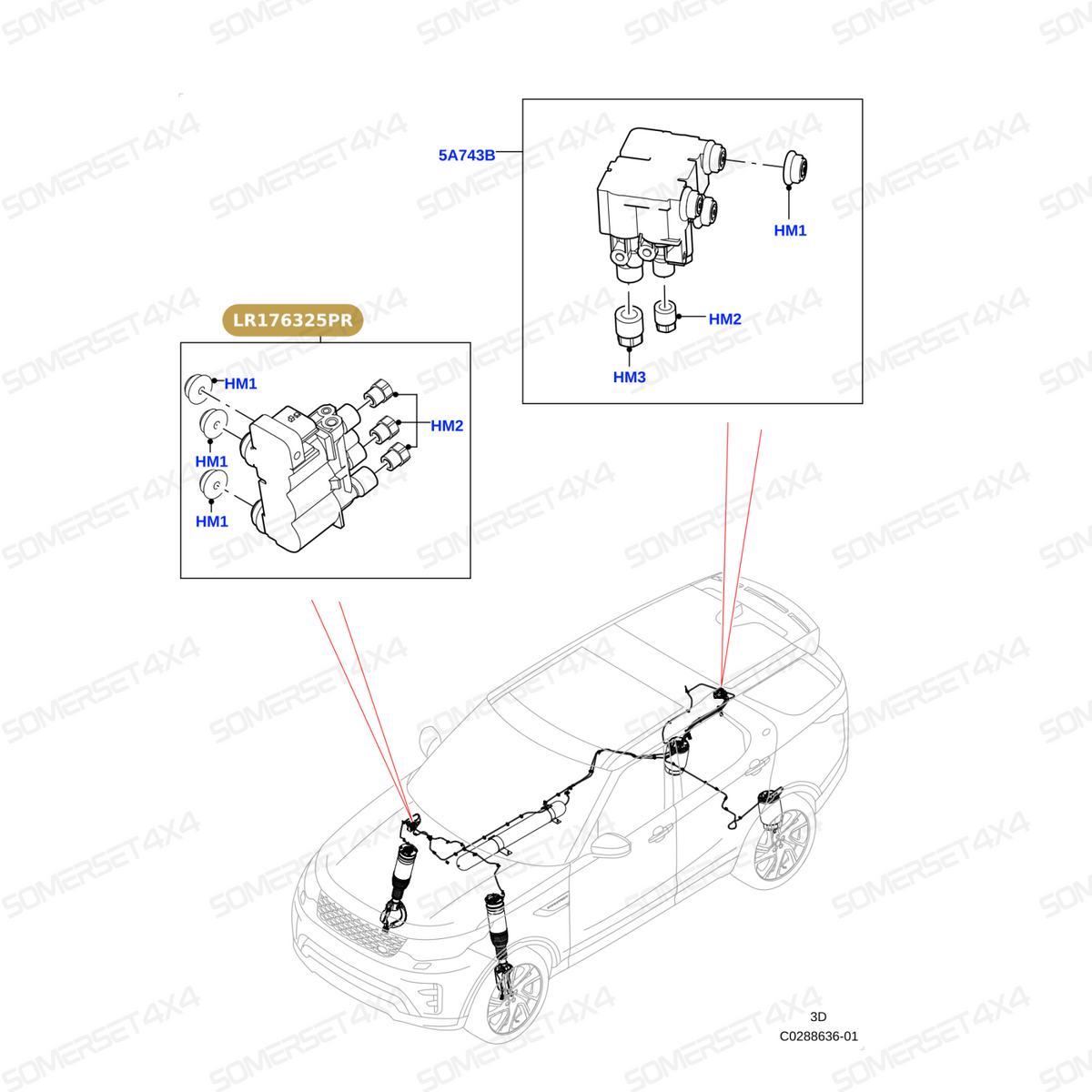LR176325PR LAND ROVER - VALVE - LEVELING From PROEVO+