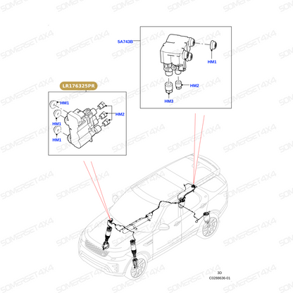LR176325PR LAND ROVER - VALVE - LEVELING From PROEVO+