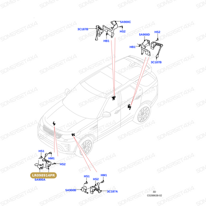 LR098914PR LAND ROVER - SENSOR - RIDE HEIGHT - AIR SUSPENSION From PROEVO+