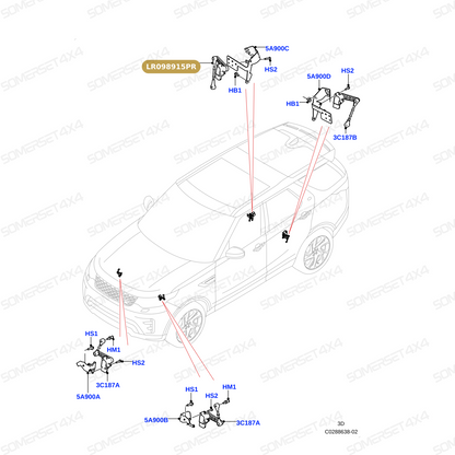 LR098915PR LAND ROVER - SENSOR - RIDE HEIGHT - AIR SUSPENSION From PROEVO+