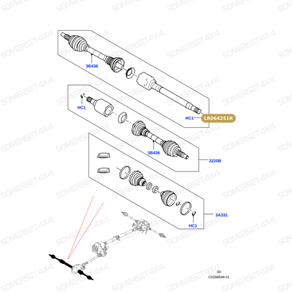 LR064251R LAND ROVER - SHAFT DRIVE From BRITPART