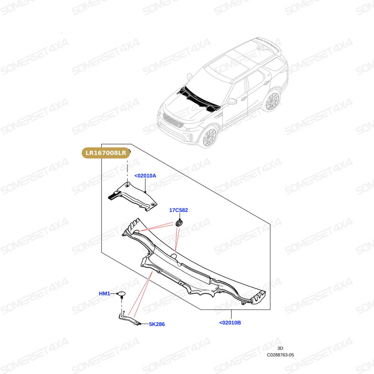 LR167008LR GENUINE LAND ROVER - Clip