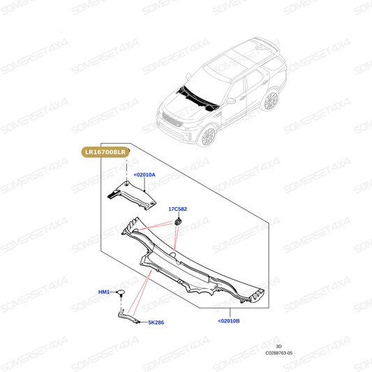 LR167008LR GENUINE LAND ROVER - Clip