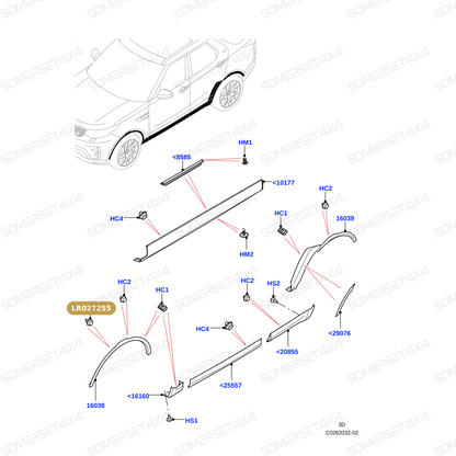 LR027255 LAND ROVER - CLIP From ALLMAKES