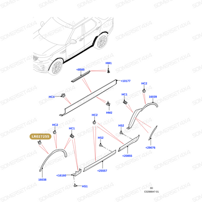 LR027255 LAND ROVER - CLIP From ALLMAKES