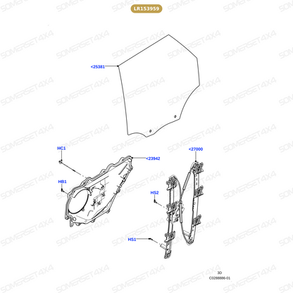 LR153959 LAND ROVER - REGULATOR AND MOTOR - WINDOW From ALLMAKES