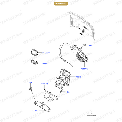 LR040338G LAND ROVER - SWITCH - TAILGATE From PR2 ALLMAKES OE