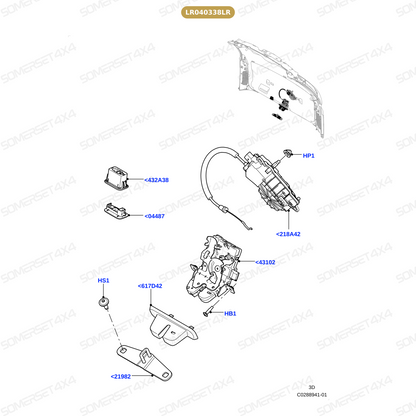 LR040338LR GENUINE LAND ROVER - Switch - Tailgate