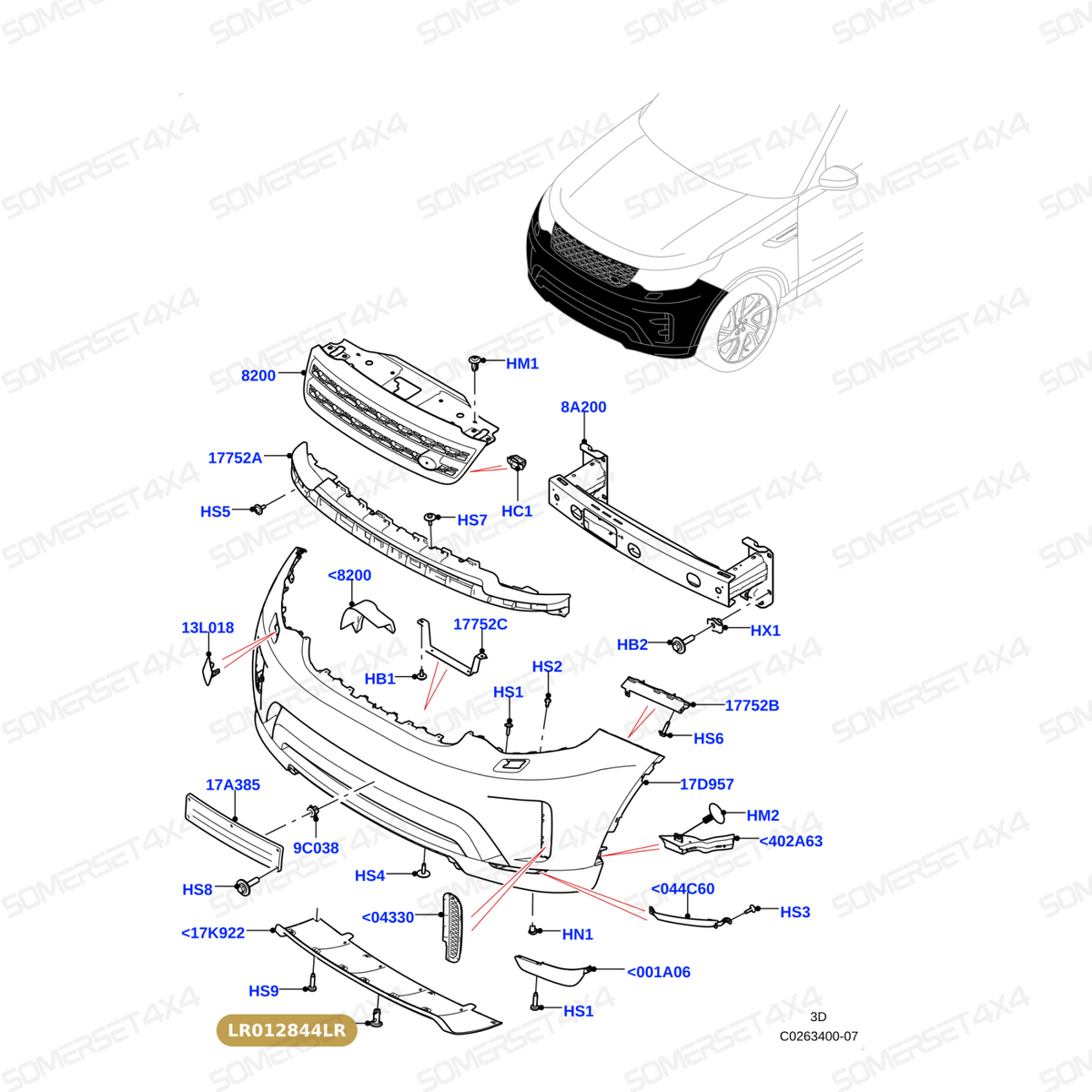 LR012844LR GENUINE LAND ROVER - CLIP - RETAINING