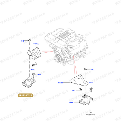 LR179381LR GENUINE LAND ROVER - BRACKET - ENGINE MOUNTING