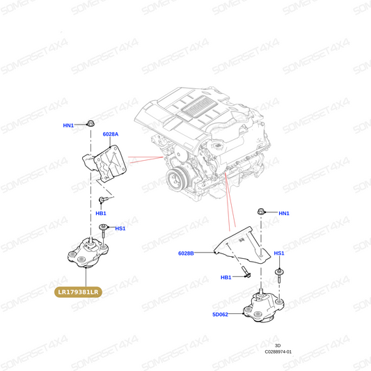 LR179381LR GENUINE LAND ROVER - BRACKET - ENGINE MOUNTING