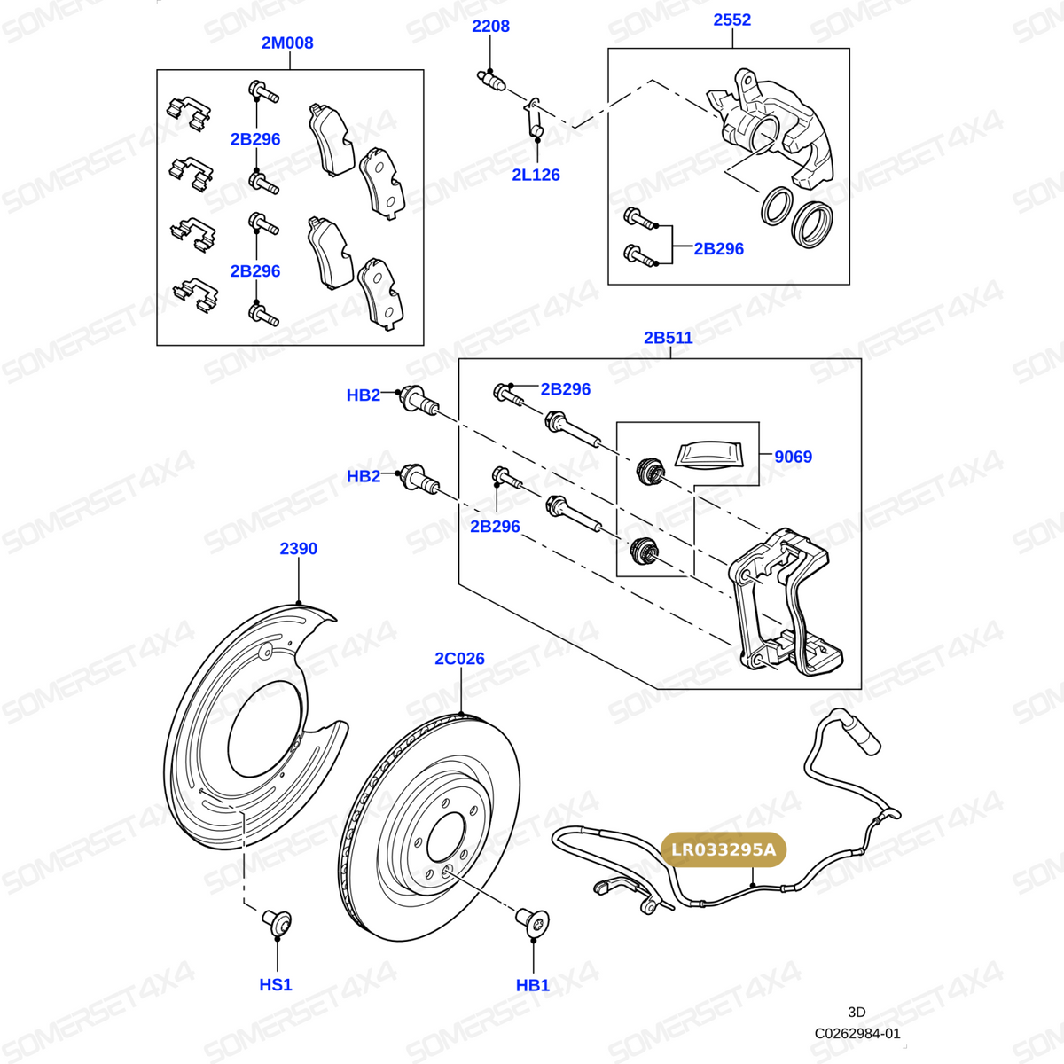 LR033295A LAND ROVER - BRAKE SENSOR PAD WEAR - REAR From AUTOTEC