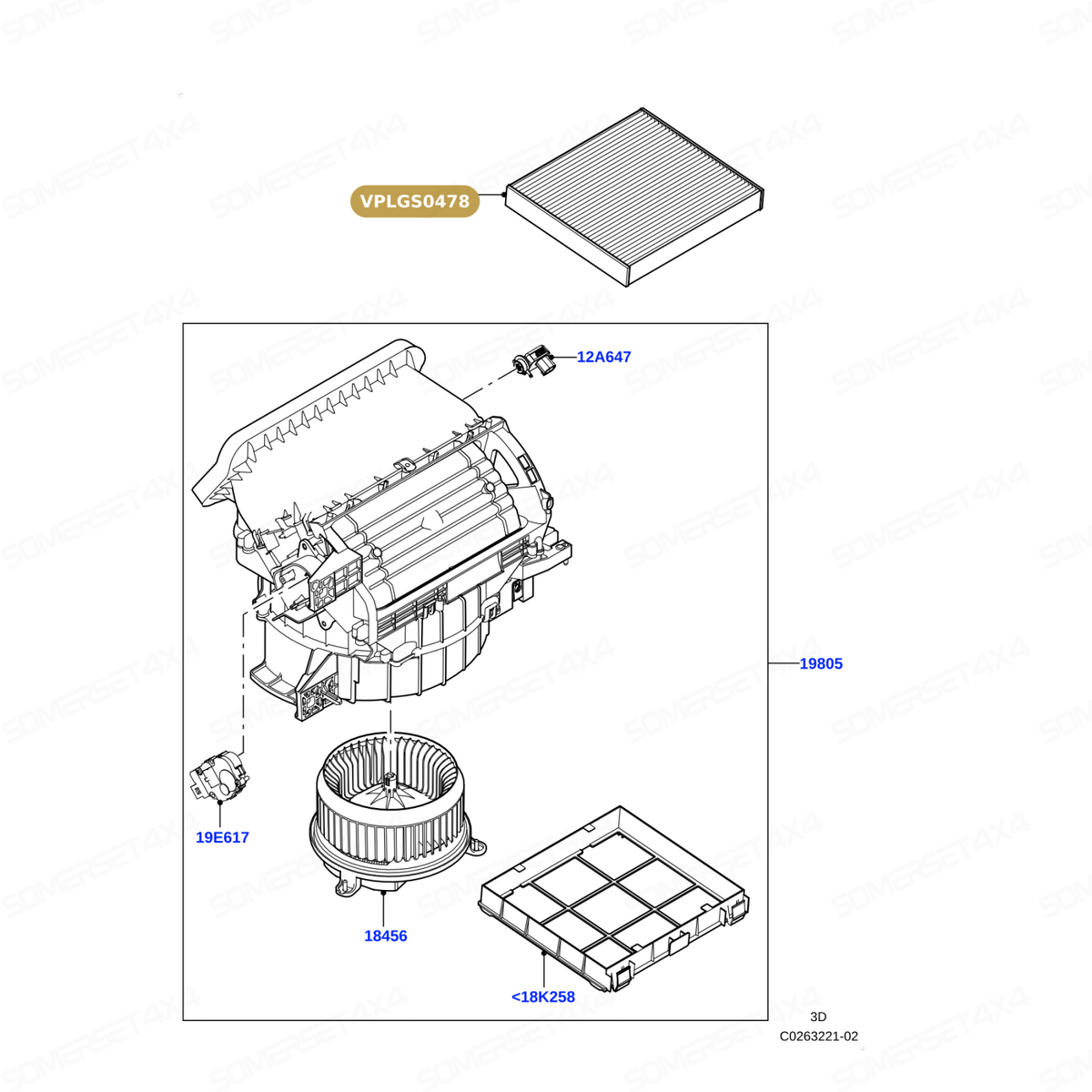 VPLGS0478 LAND ROVER - FILTER - POLLEN - PM 2.5 UPGRADE From ALLMAKES