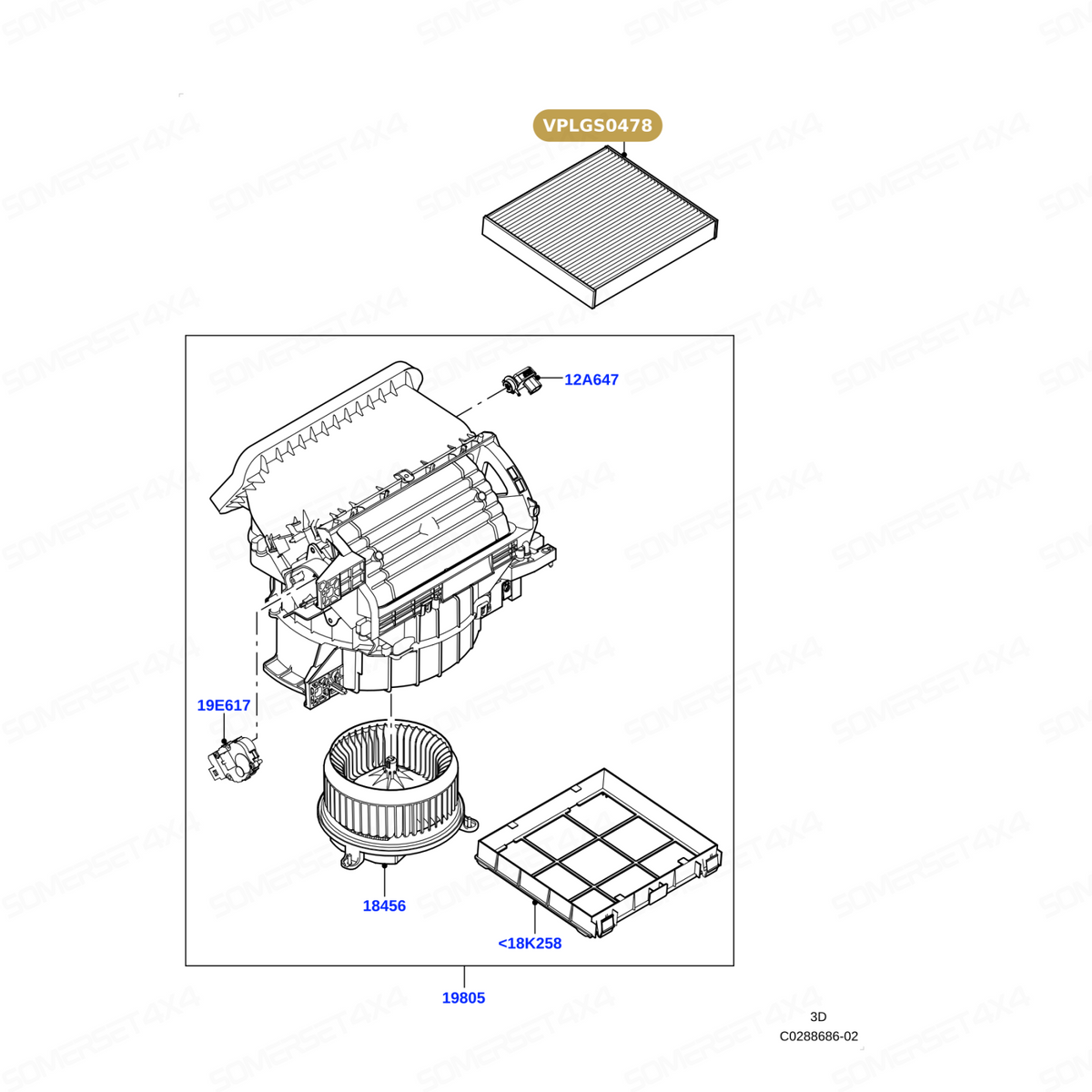 VPLGS0478 LAND ROVER - FILTER - POLLEN - PM 2.5 UPGRADE From ALLMAKES