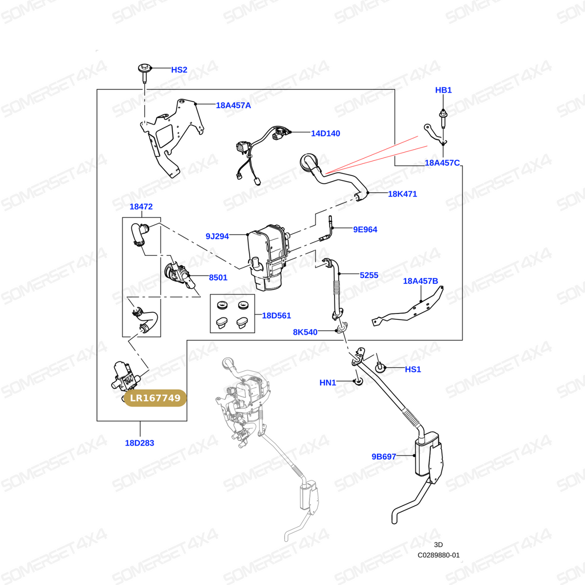 LR167749 LAND ROVER - WATER VALVE From BOSCH